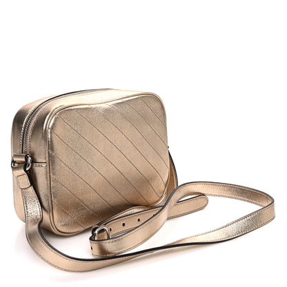 Gucci Metallic Sakai Be Green Calfskin Diagonal Stitched Small Blondie Shoulder Bag Golden Beige 3 of 10