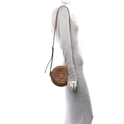 Gucci X DISNEY Mini Vintage GG Supreme Monogram Mickey Mouse Round Shoulder Bag Beige Vintage Sun Oil 2 of 12
