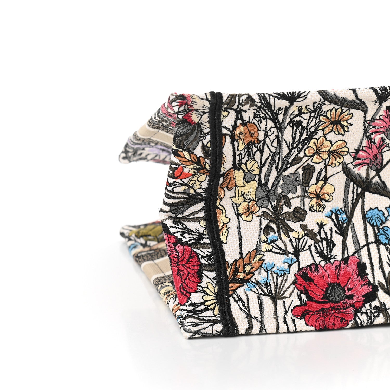 Christian Dior Canvas Embroidered Medium Mille Fleurs Book Tote Multicolor 9 of 10