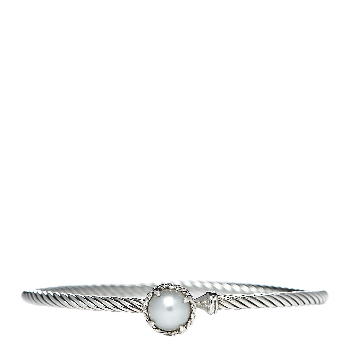 Sterling Silver Pearl 3mm Chatelaine Bracelet