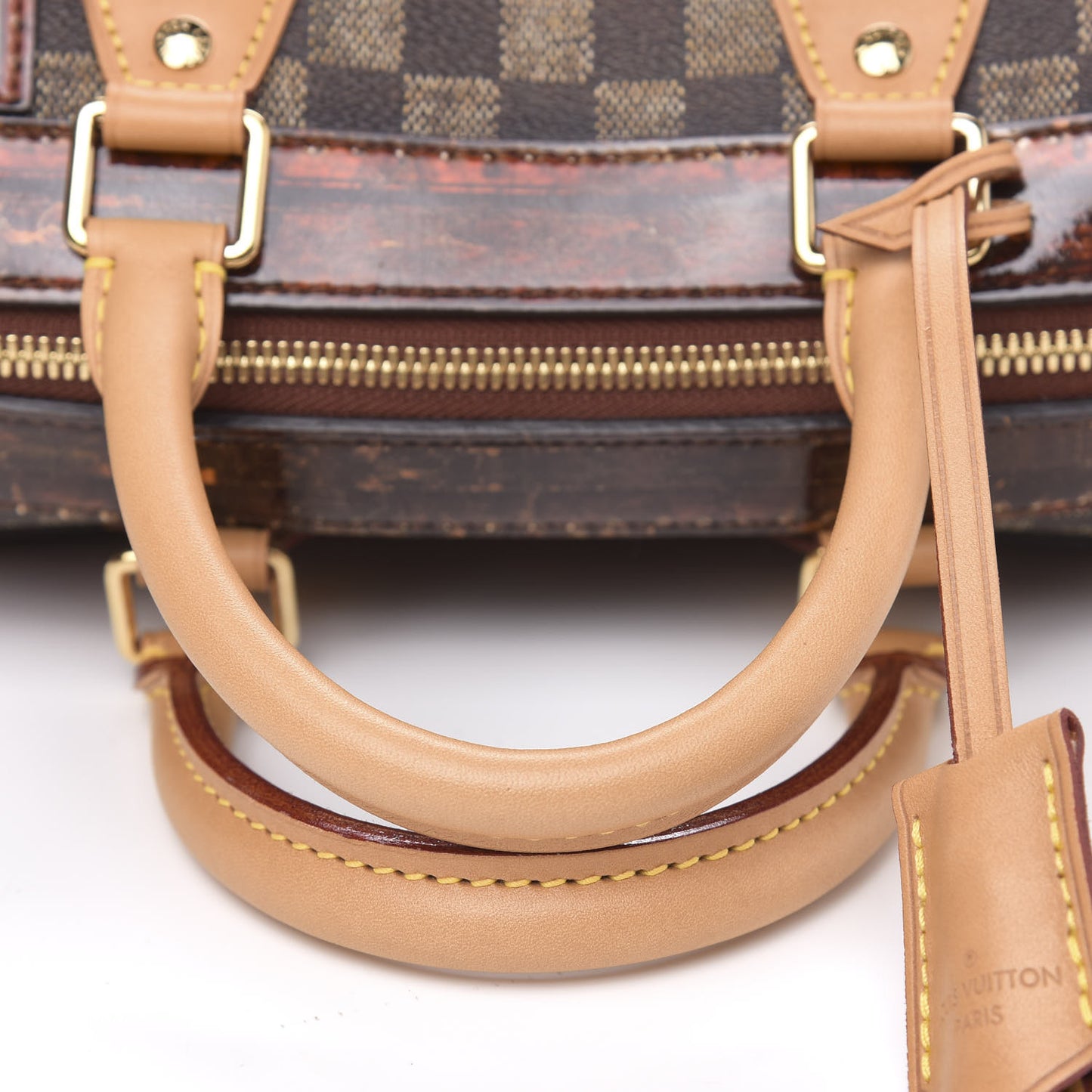 Transformed Damier Ebene Time Trunk Speedy Bandouliere 25 Black