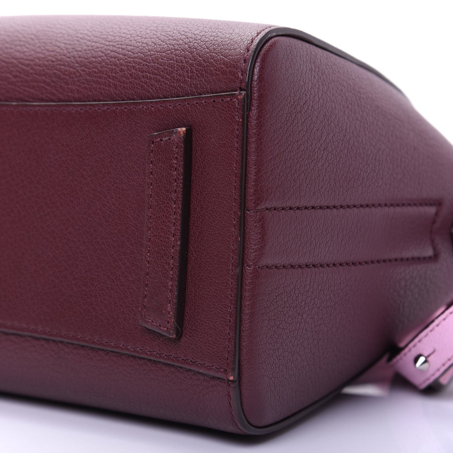 Sugar Goatskin Mini Tri-Color Antigona Burgundy Pink White