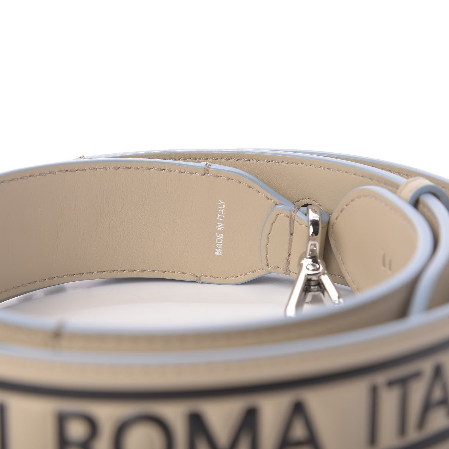 Fendi Vitello Century Logo Lines Strap You Nuvola Black 3 of 7