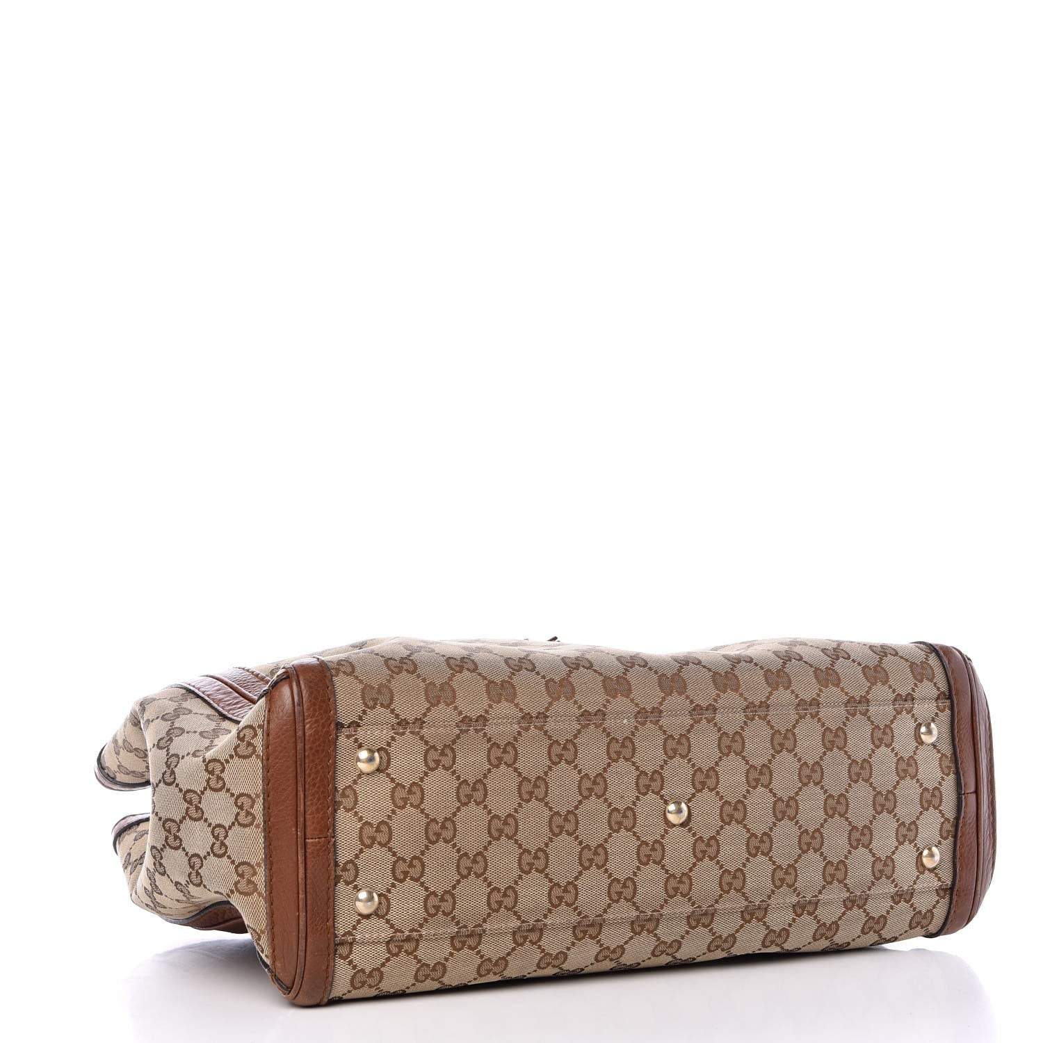 Gucci Monogram Cellarius Calfskin Medium Bella Tote Beige Ebony Cuir 4 of 20