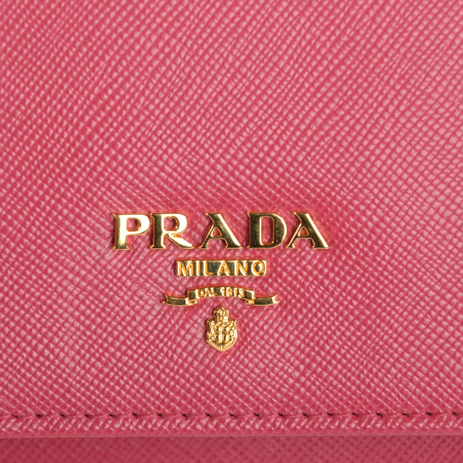 Prada Saffiano Metal Large Chain Wallet Peonia 5 of 12