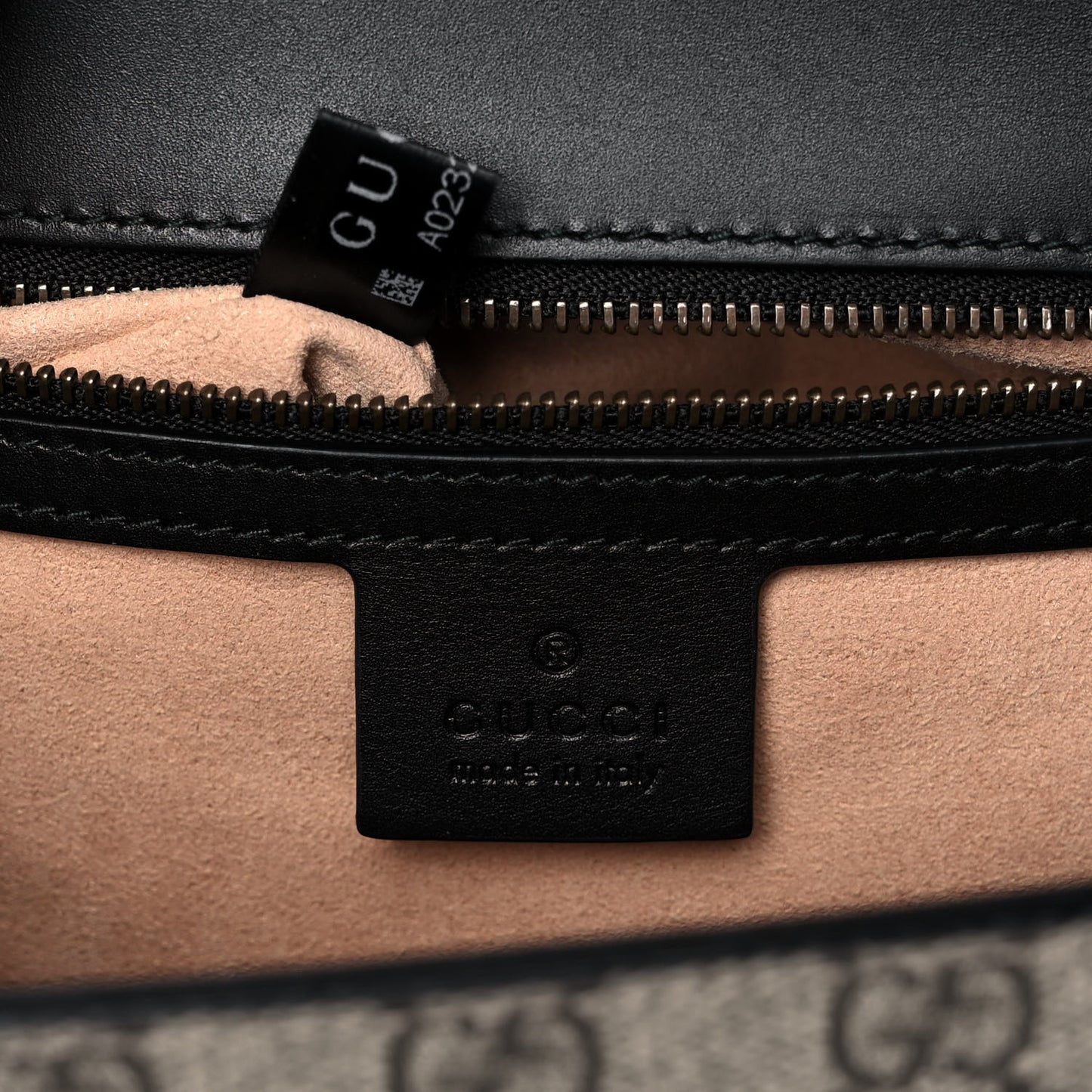 GG Supreme Monogram Small Osiride Top Handle Bag Black Gold