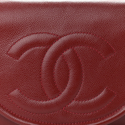 Chanel Caviar Large Half Moon Flap Red 7 of 10