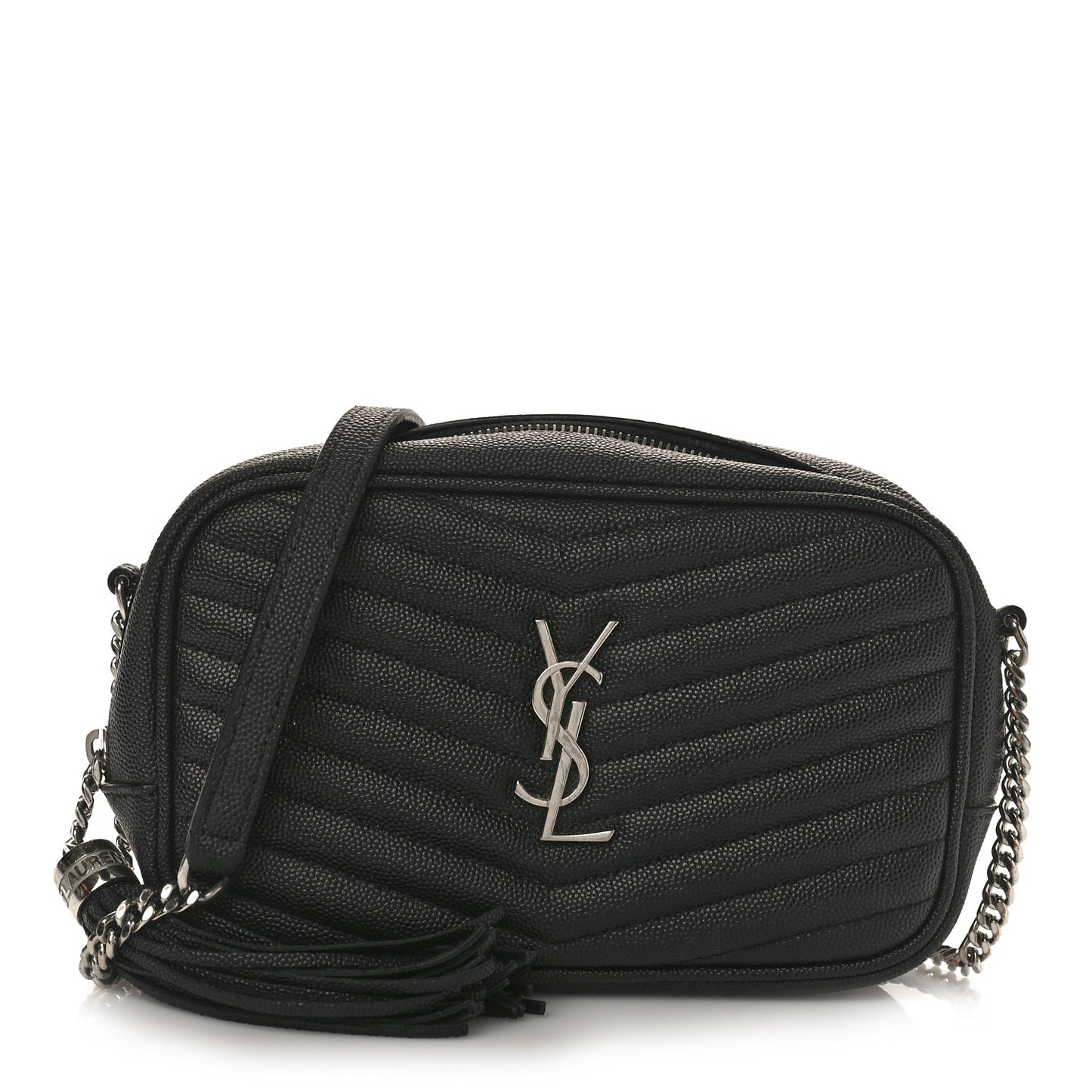 Grain De Poudre Matelasse Monogram Mini Lou Camera Bag Black
