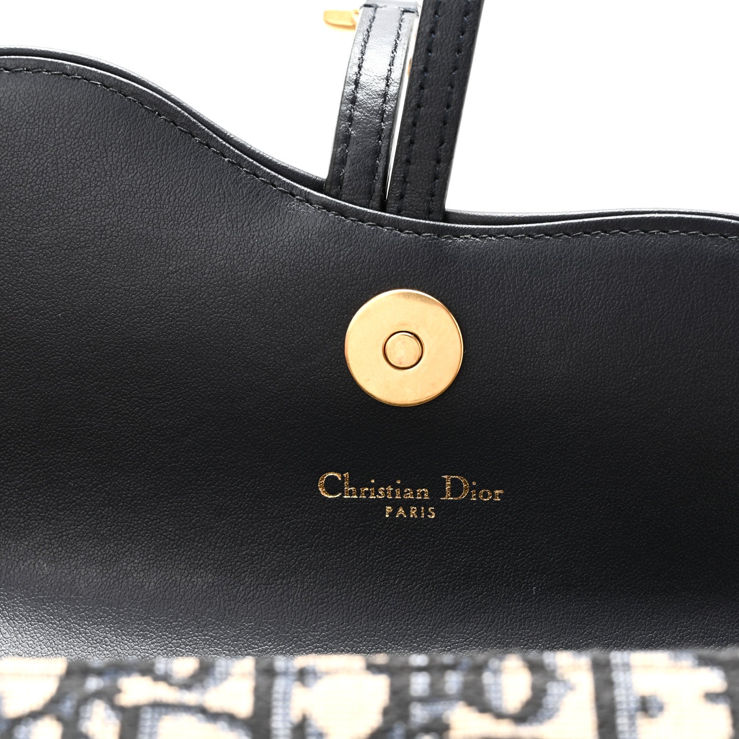 Christian Dior Oblique Saddle Chain Pouch  Blue 6 of 10