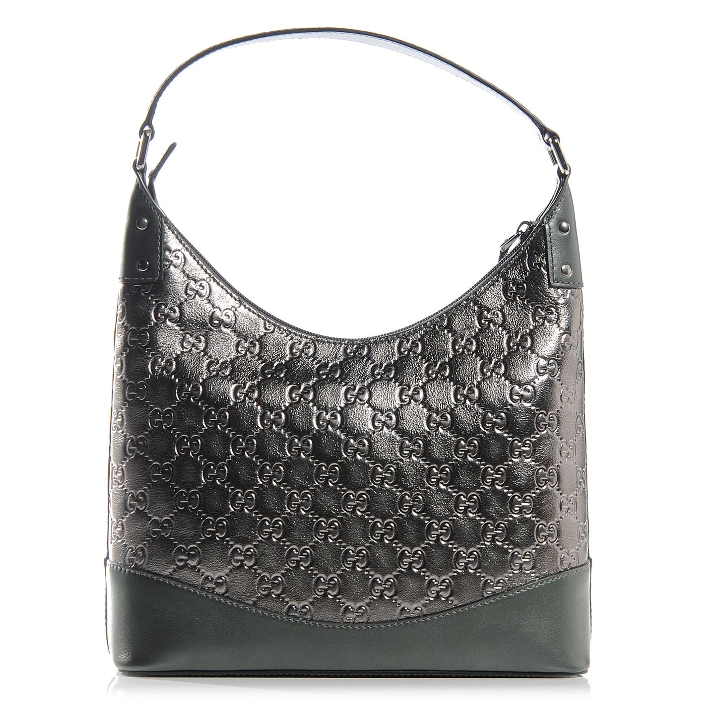 Guccissima Small Shoulder Bag Pewter