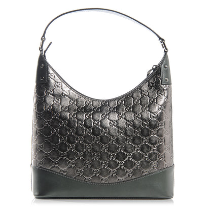 Gucci Guccissima Small Shoulder Bag Pewter 1 of 7