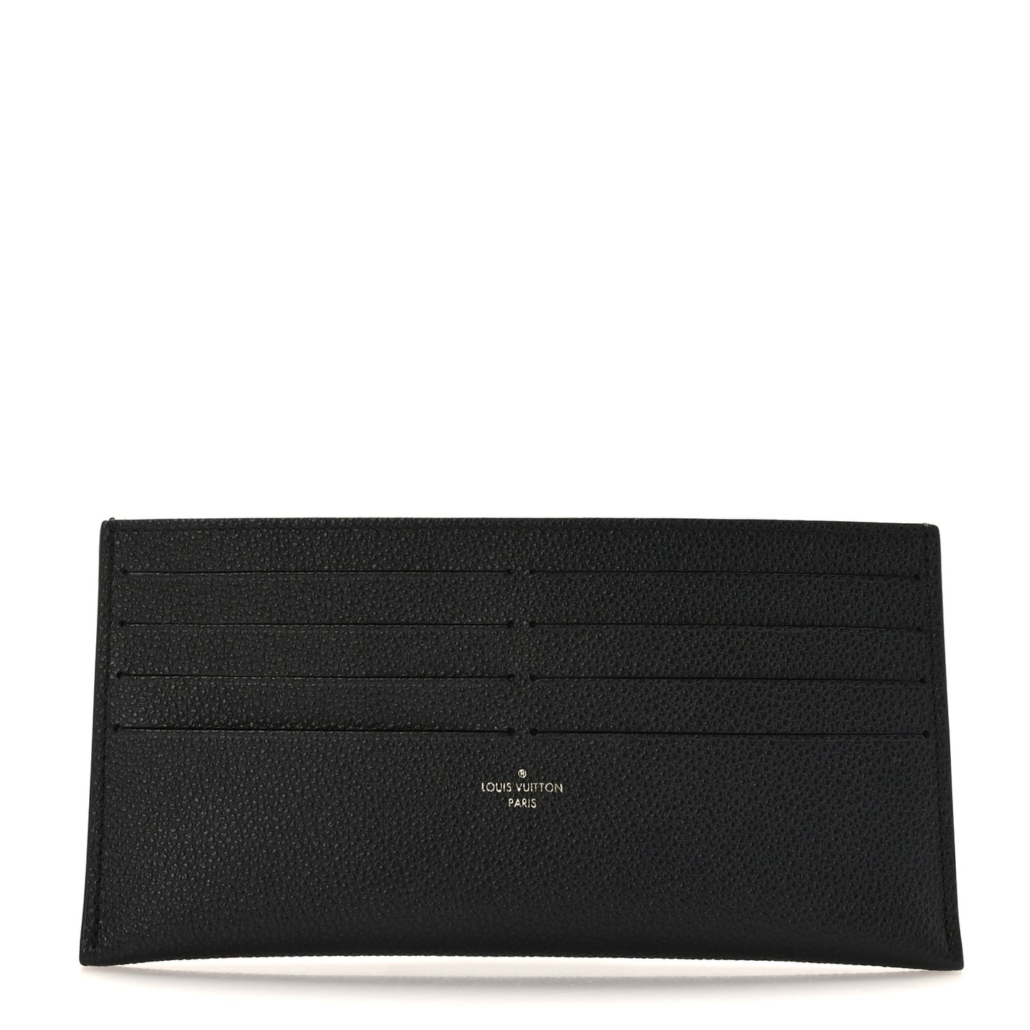 Calfskin Felicie Chain Wallet Card Holder Insert Black