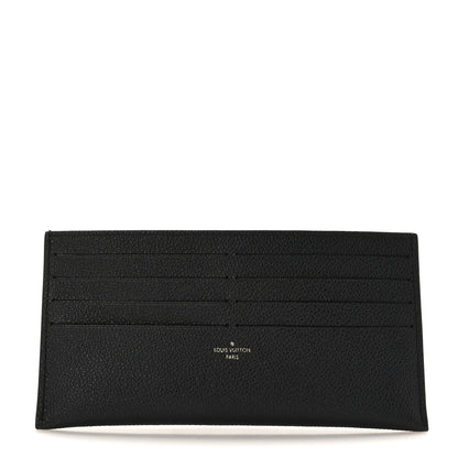 Louis Vuitton Calfskin Felicie Chain Wallet Card Holder Insert Black 1 of 6