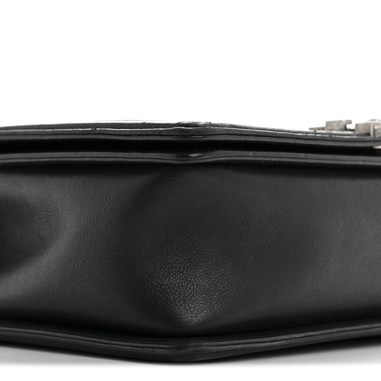 Chanel Calfskin Quilted Double Stitch New Medium Boy Flap Black 9 of 15