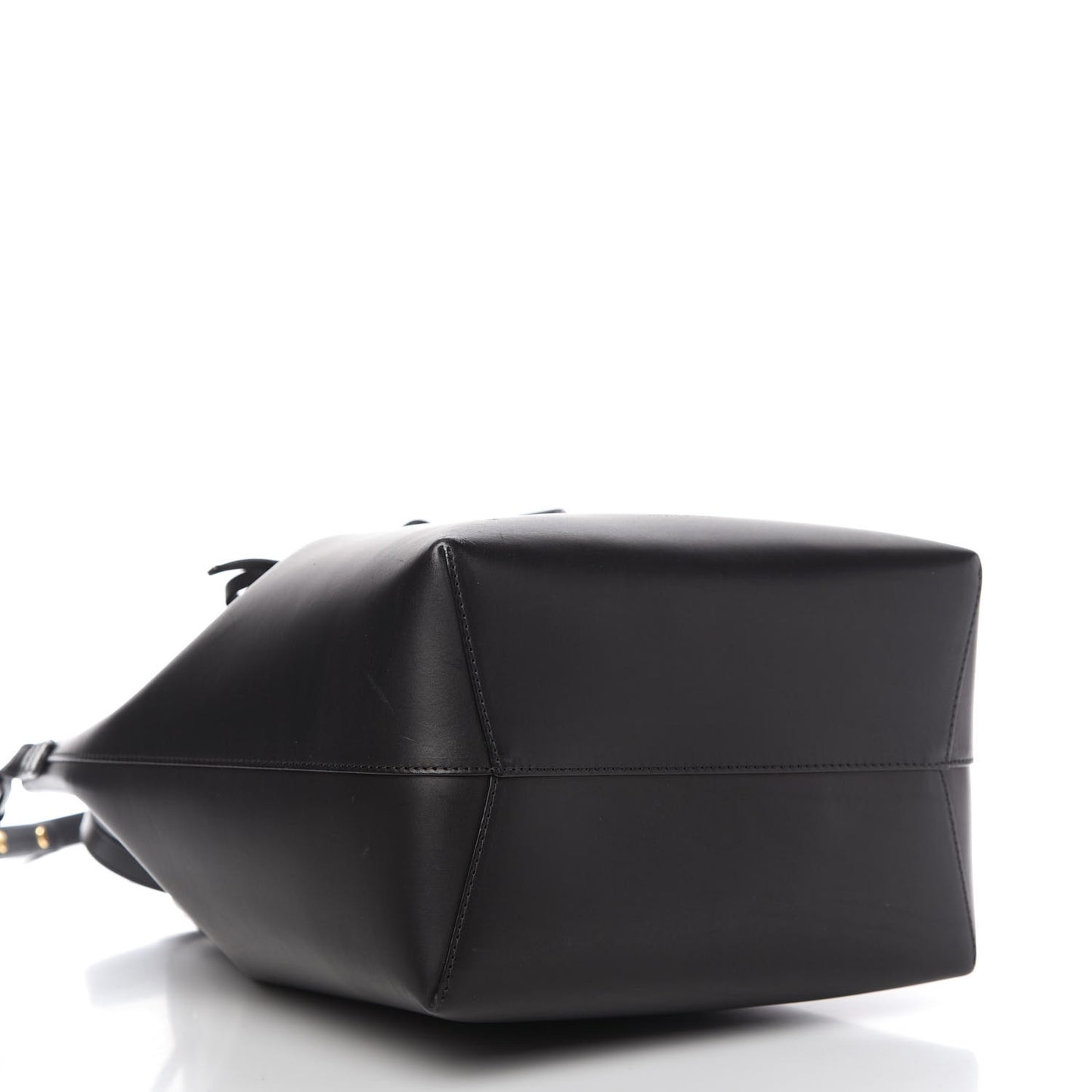 Vegetable Tanned Calfskin Bucket Bag Black Flamma