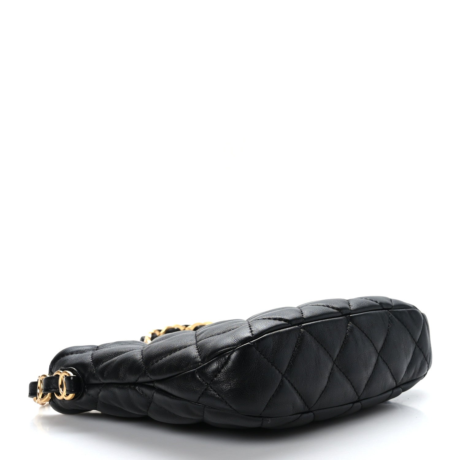 Chanel Lambskin Quilted CC Links Hobo Black 4 of 9