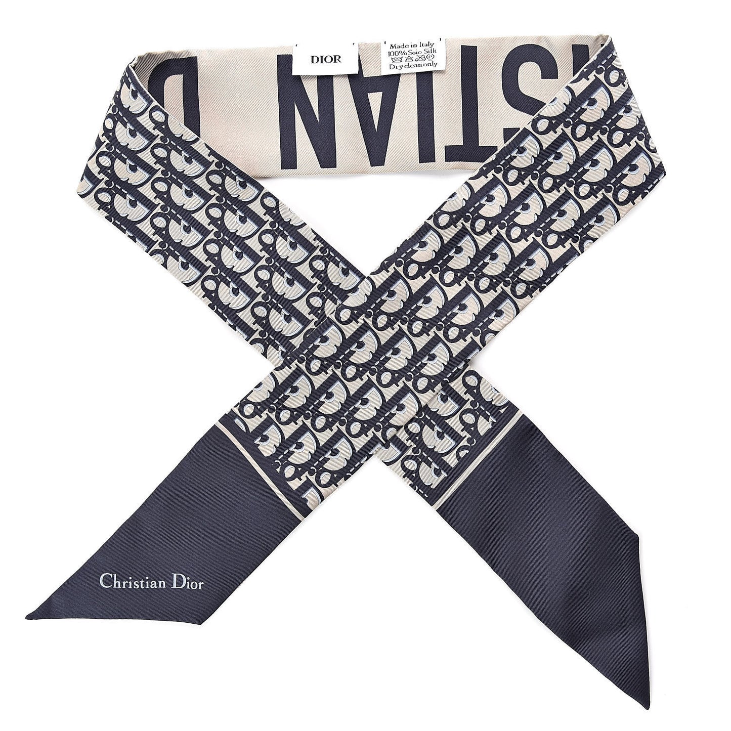 Silk Oblique Mitzah Scarf Blue