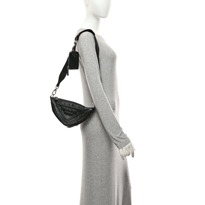 Prada Grace Lux Triangle Shoulder Bag Black 2 of 10