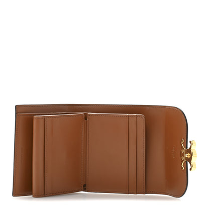 Celine Triomphe Canvas Small Triomphe Wallet Tan 5 of 9