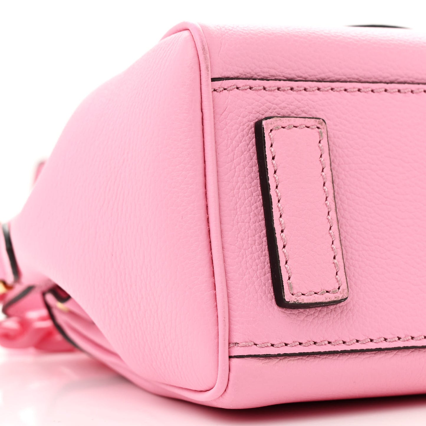Grained Calfskin Small La Medusa Top Handle Bag Pink