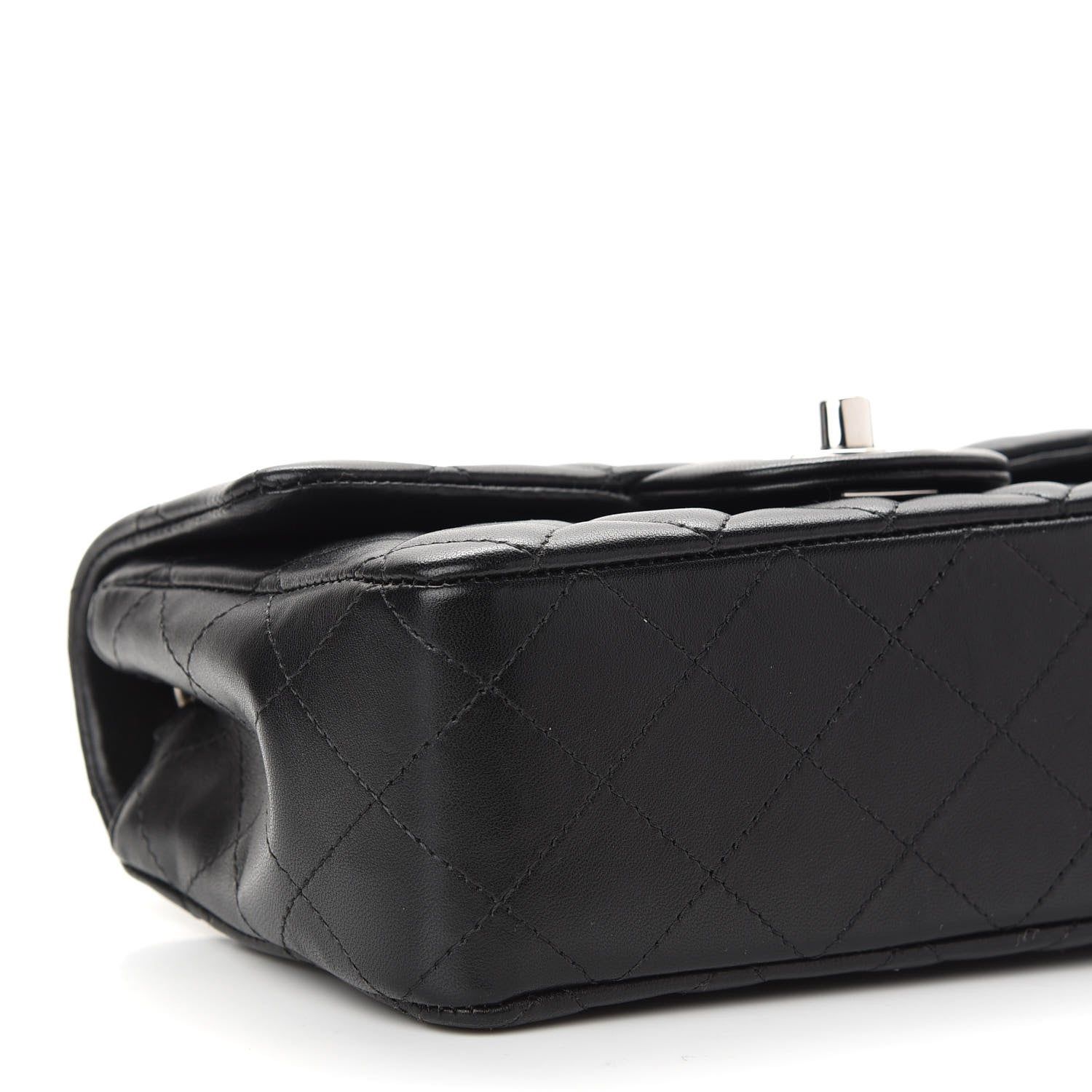 Chanel Lambskin Quilted Mini Rectangular Flap Black 5 of 9