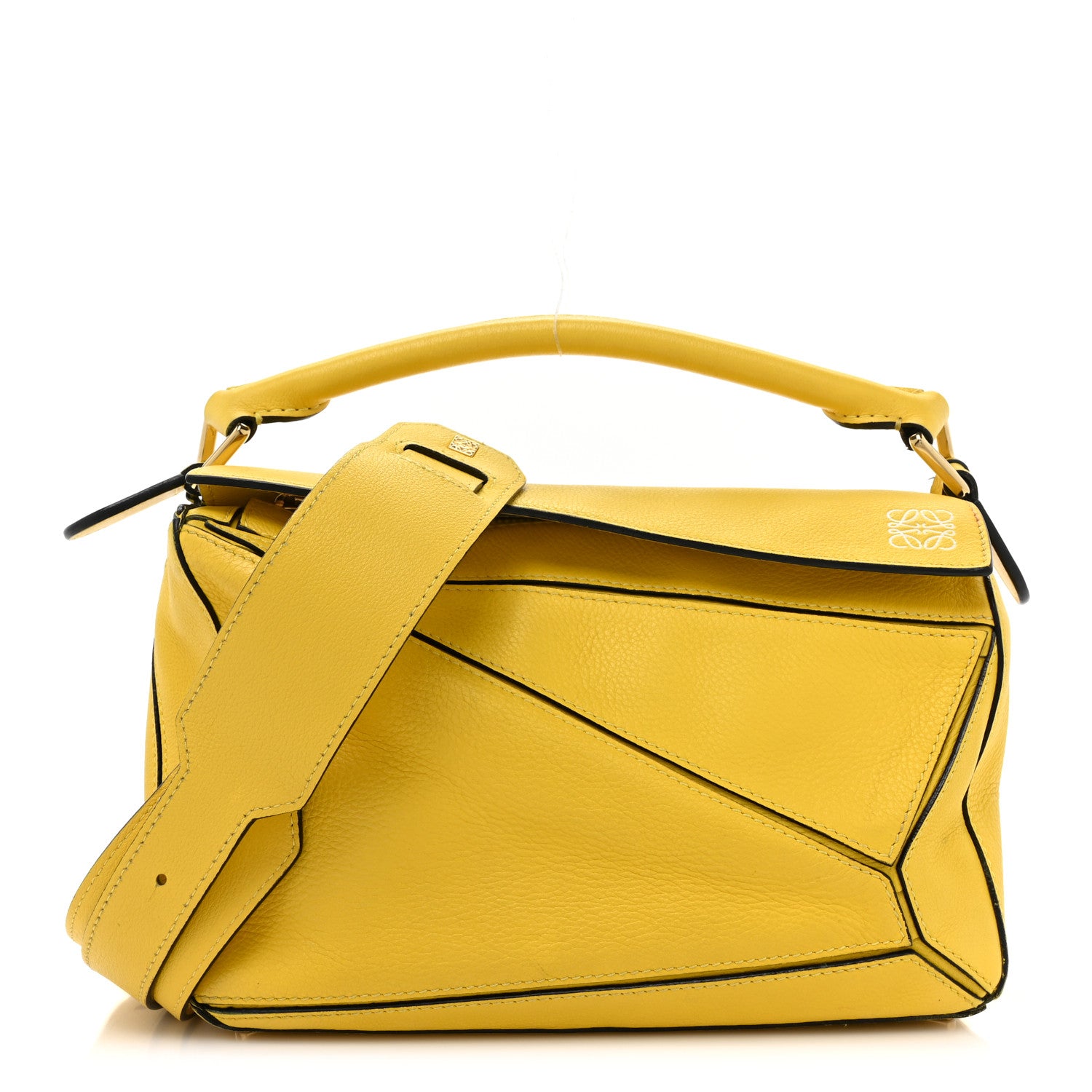 Loewe Calfskin Small Puzzle Bag Yellow 1 of 14