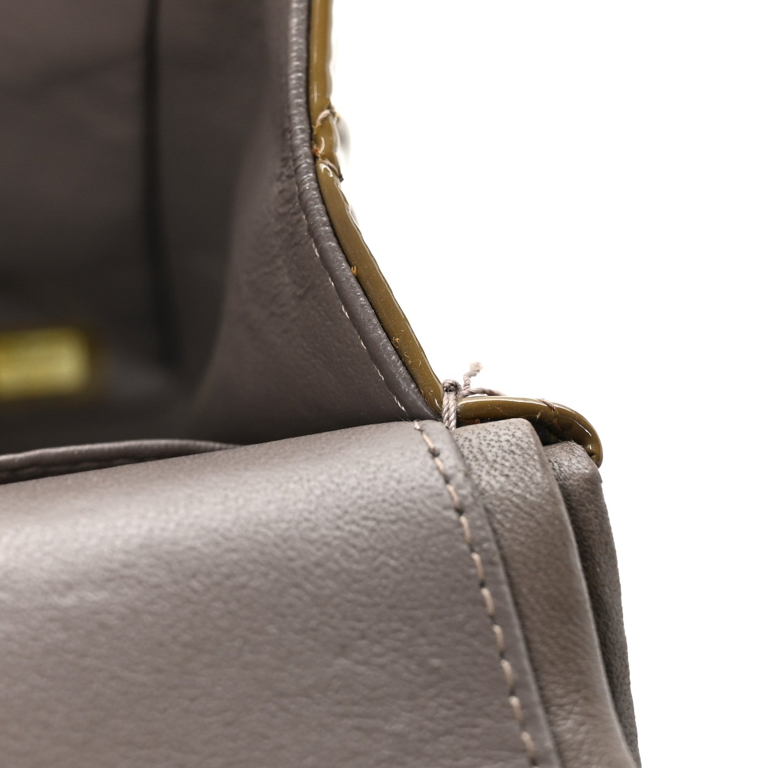 Chanel Patent Calfskin Quilted Jumbo Double Flap Grey 10 of 13