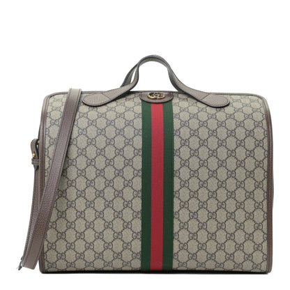 Gucci GG Supreme Monogram Web Ophidia Duffle Bag Beige New Acero 1 of 12