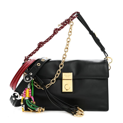 Prada Calfskin Soft Sound Charms Shoulder Bag Black 1 of 11