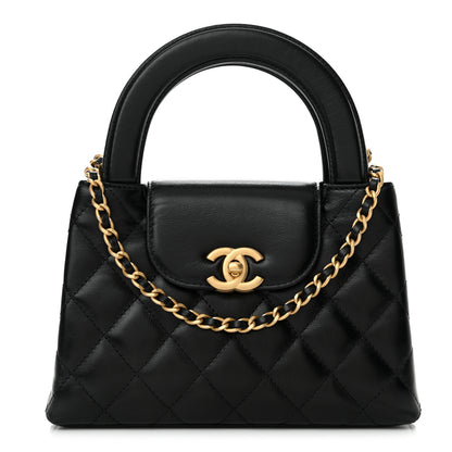 Chanel Shiny Aged Calfskin Quilted Nano Kelly Shopper Black 1 of 10