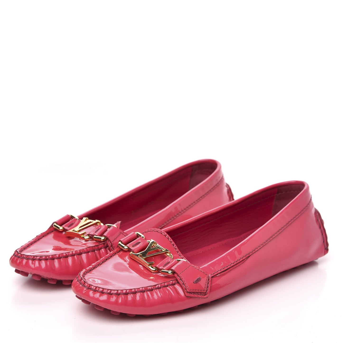 Patent Calfskin Oxford Loafers 39.5 Rose Indien