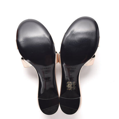 Hermes Metallic Nappa Oasis Sandals 36 Or Rose 6 of 10