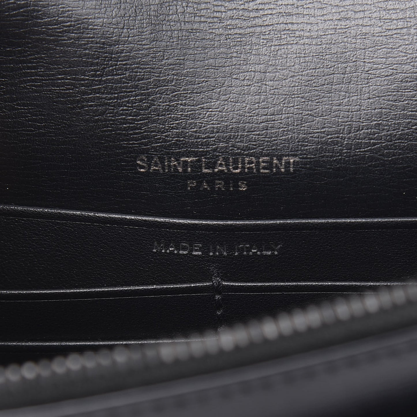 Calfskin Monogram Sunset Chain Wallet Black