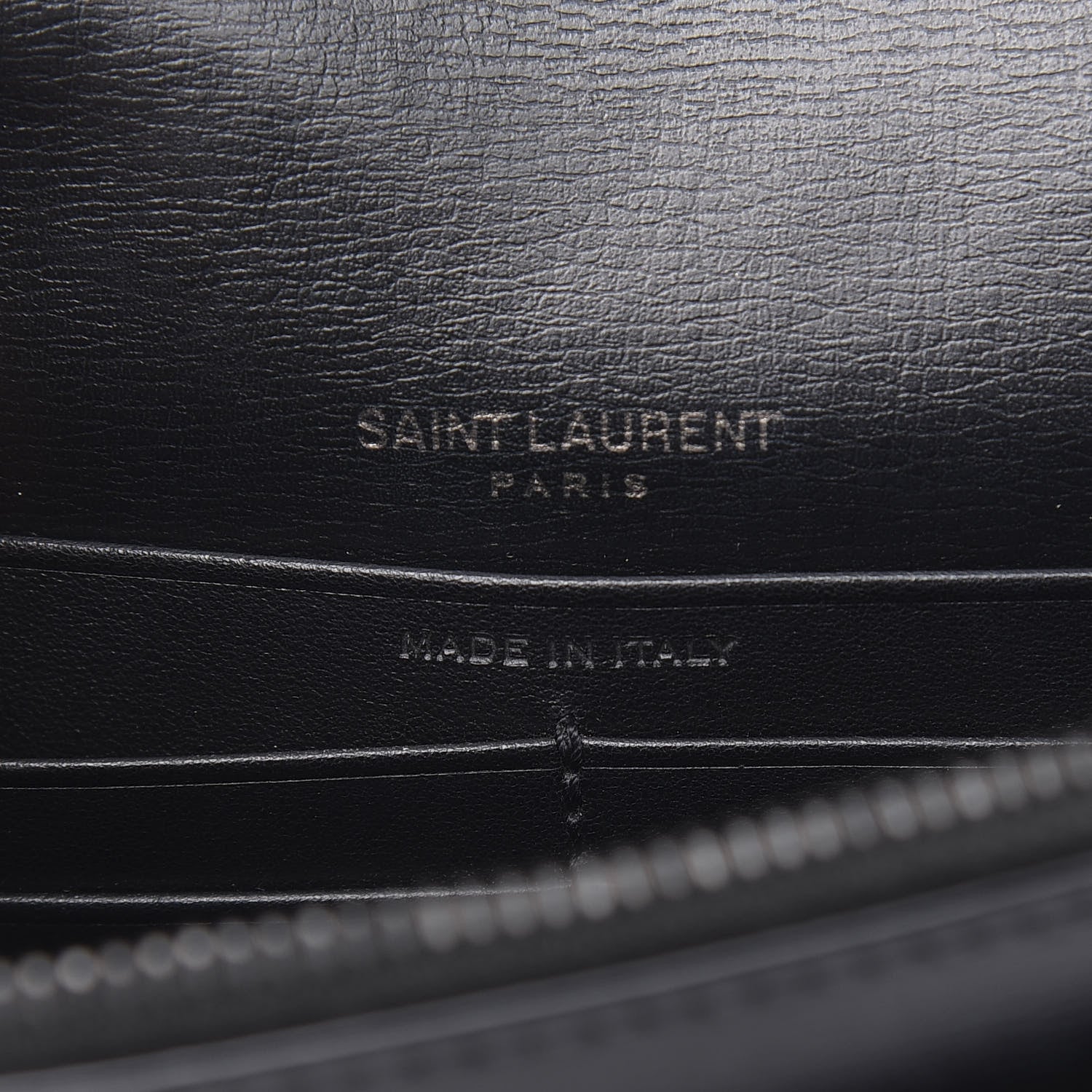 Saint Laurent Calfskin Monogram Sunset Chain Wallet Black 6 of 11