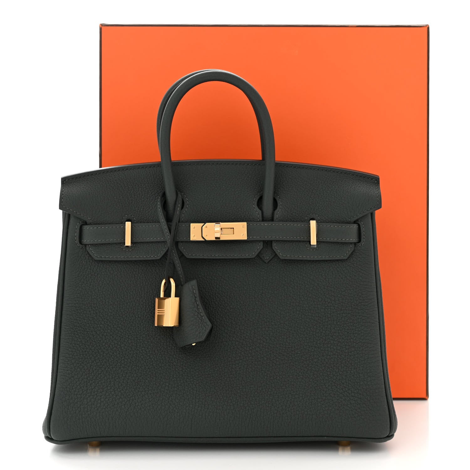 Hermes Togo Birkin 25 Vert Fonce 11 of 11