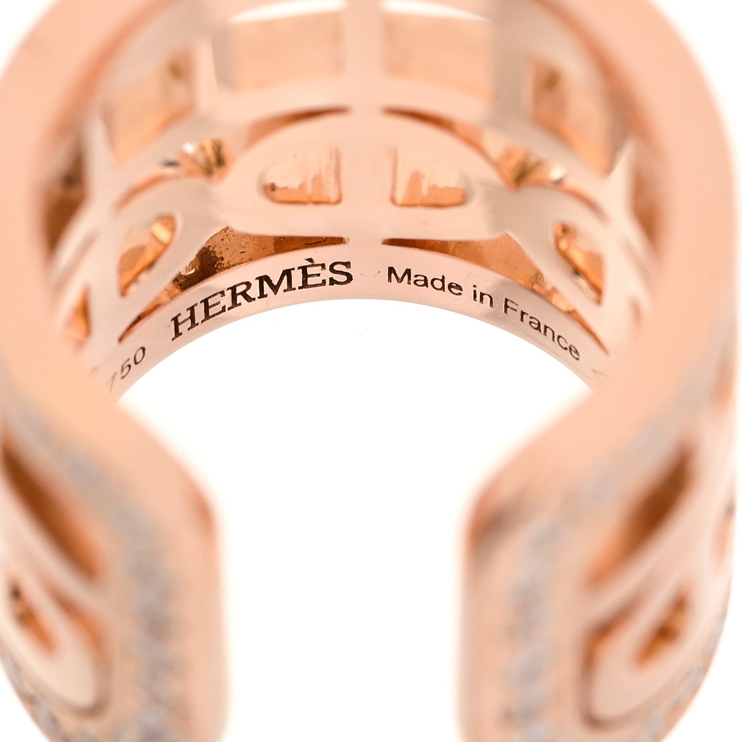 Hermes 18K Rose Gold Diamond Chaine d'ancre Divine Ear Cuff 6 of 7