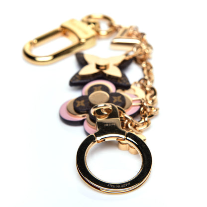 Louis Vuitton Brass Monogram Blooming Flowers Bag Charm Key Holder Rose Ballerine 6 of 7