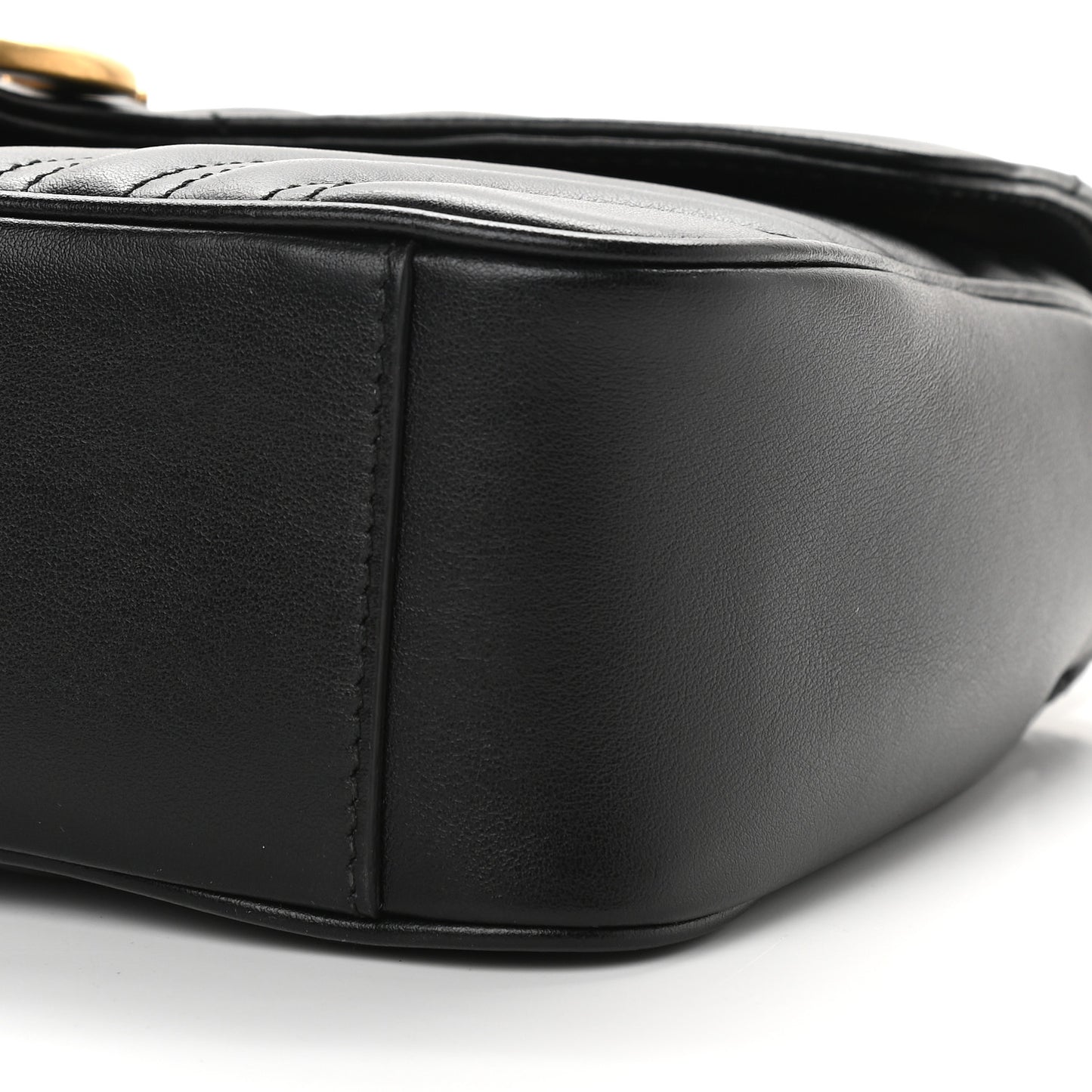 Calfskin Matelasse Small GG Marmont Shoulder Bag Black