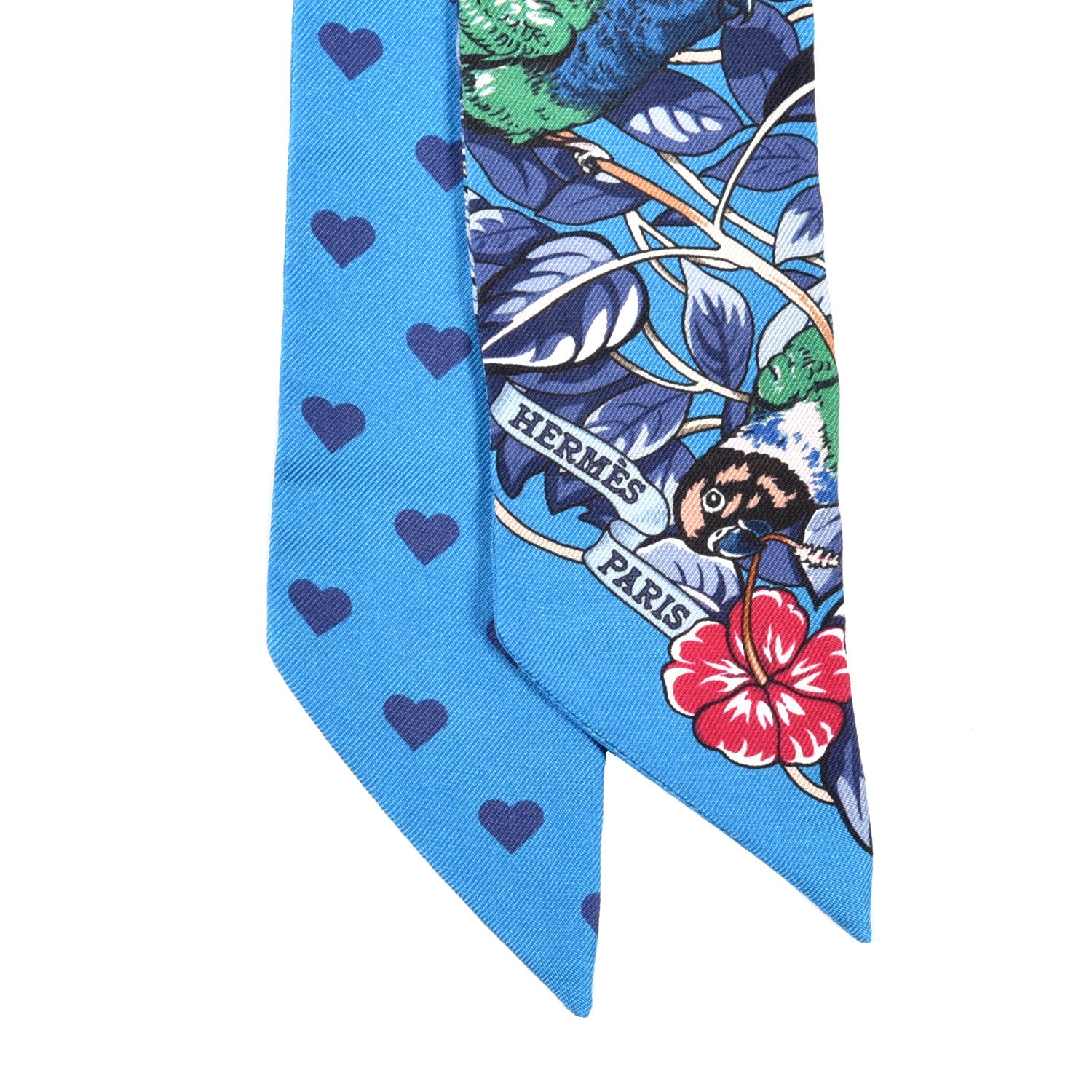 Hermes Silk Jungle Love Love Twilly Bleu Gitane Gris Bleuete 2 of 3