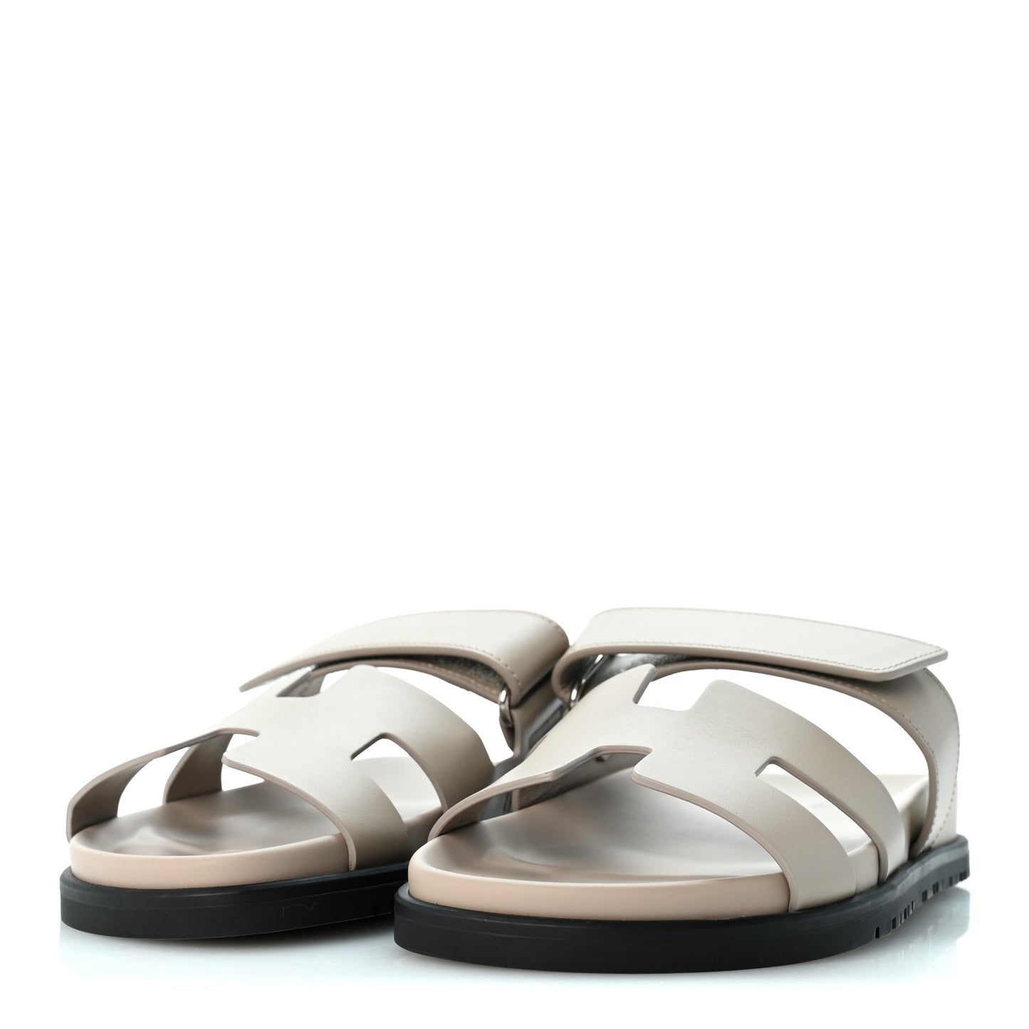 Calfskin Womens Chypre Sandals 36.5 Beige Mastic