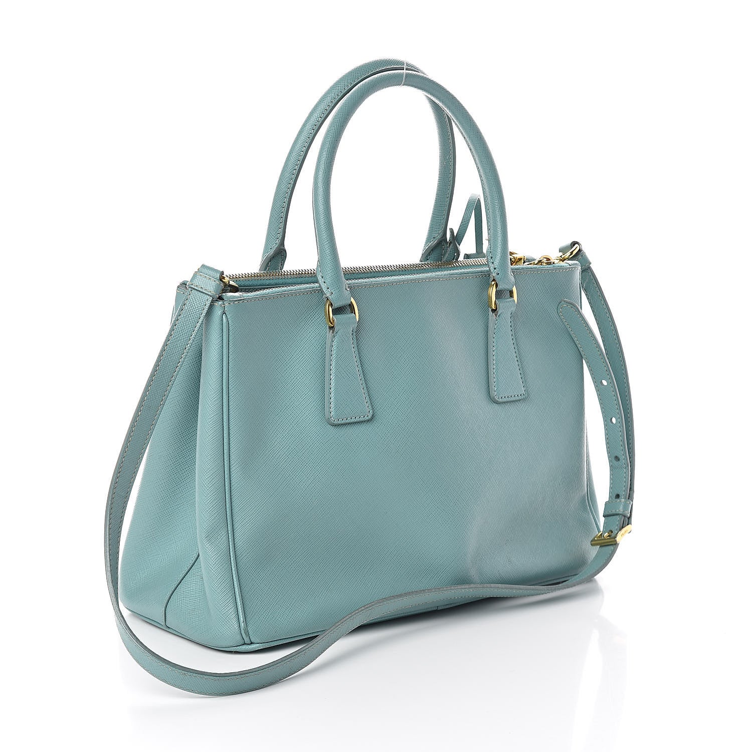 Prada Saffiano Small Galleria Double Zip Tote Anice 3 of 9