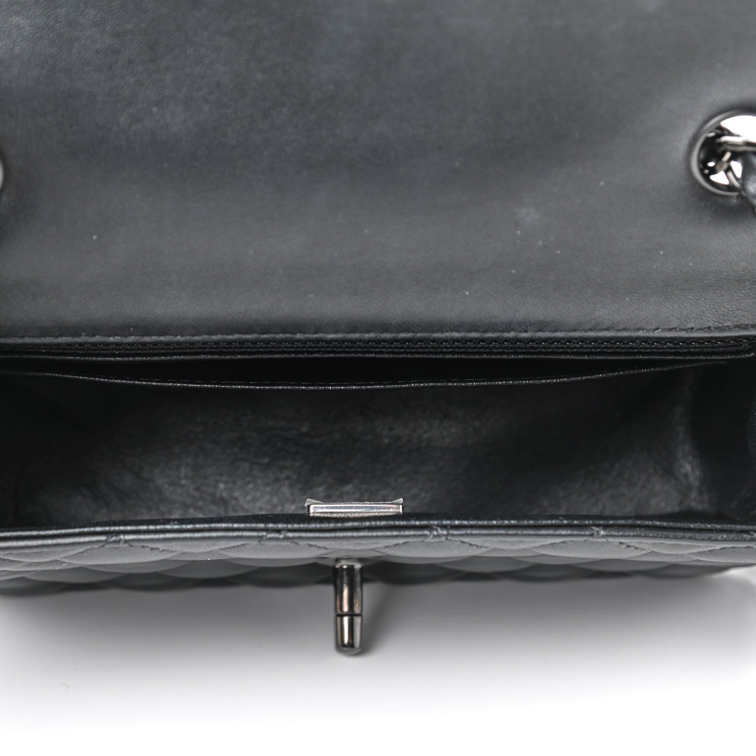 Chanel Lambskin Quilted Mini Rectangular Flap So Black 5 of 9
