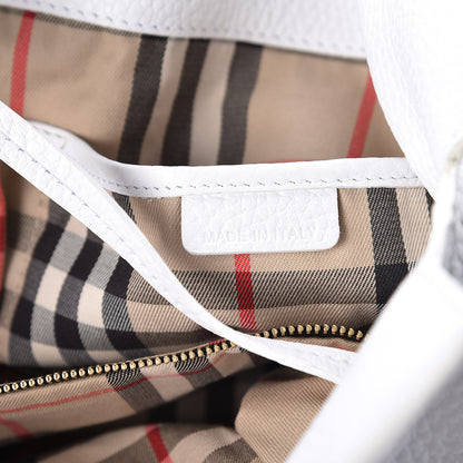 Burberry London Grainy Calfskin Medium Baynard Tote White 7 of 20