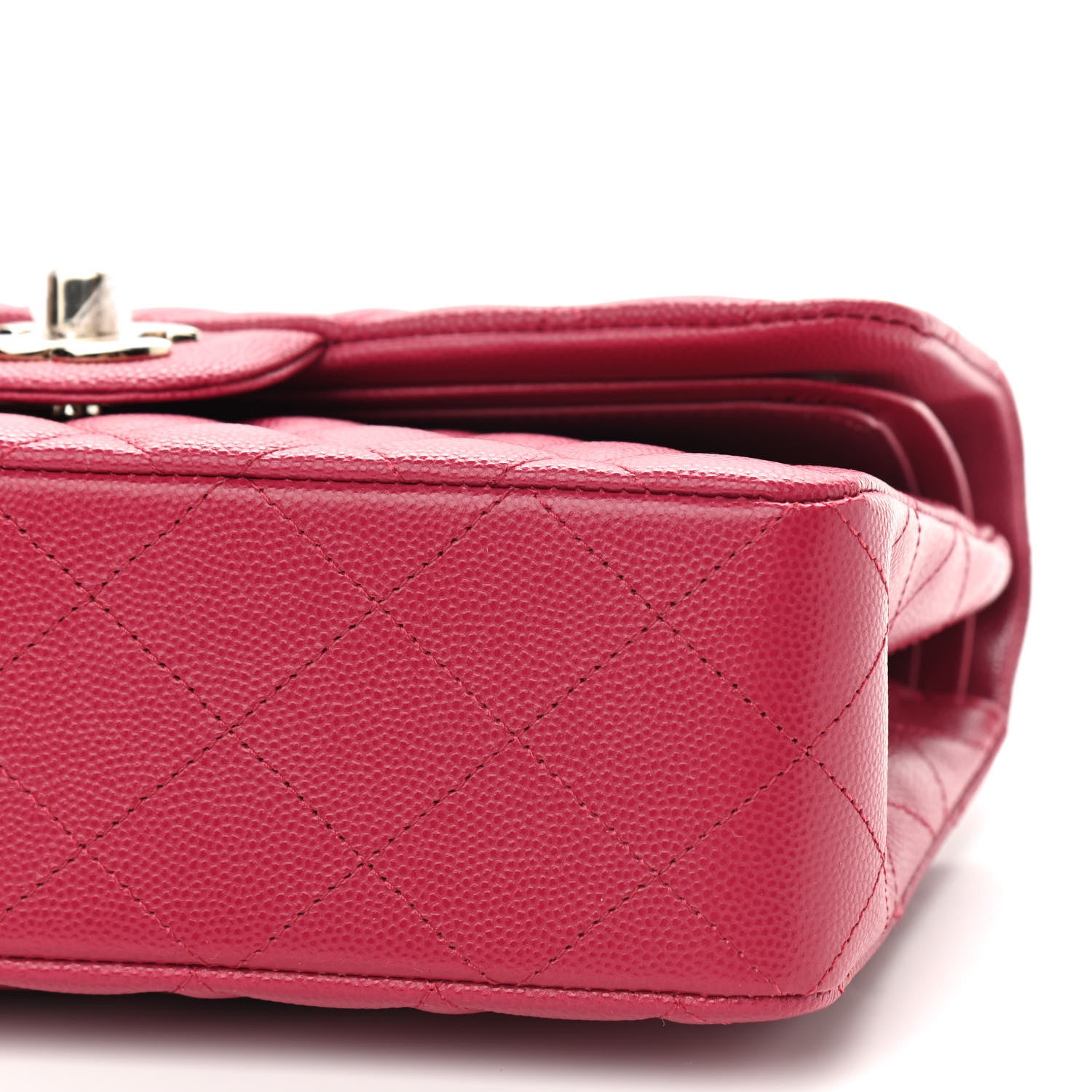 Chanel Caviar Quilted Small Double Flap Dark Pink 9 of 10