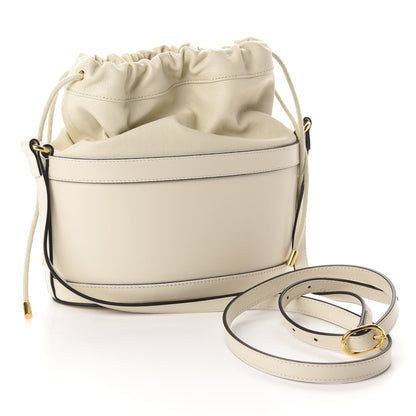 Gucci Azalea Sakai Calfskin Horsebit 1955 Drawstring Bucket Bag Mystic White 3 of 10