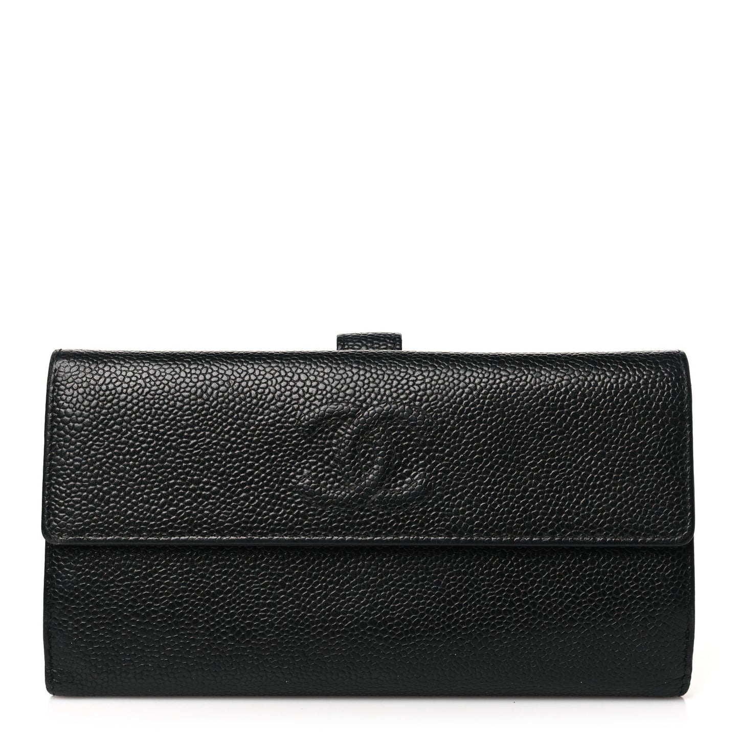 Caviar Timeless CC French Long Wallet Black