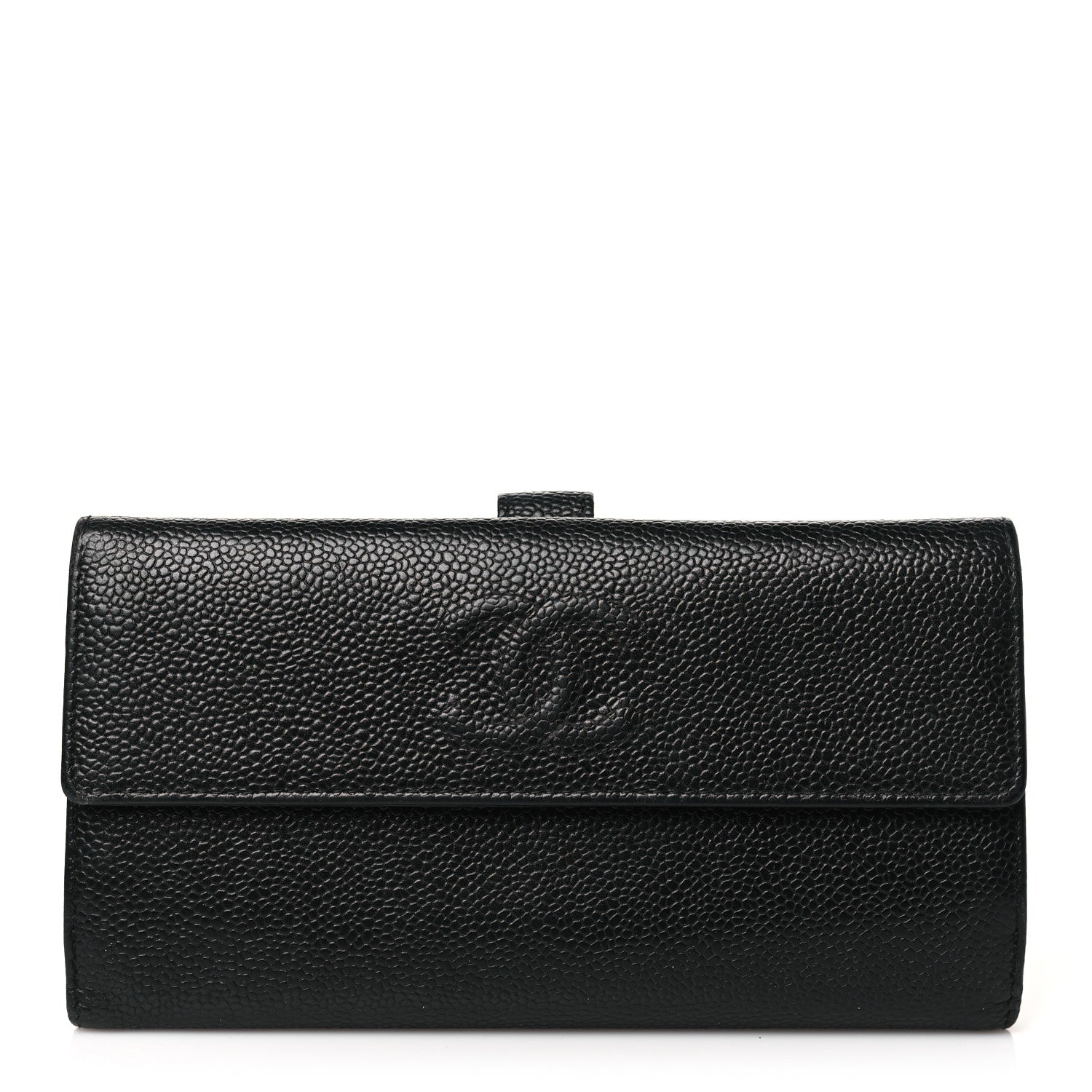 Chanel Caviar Timeless CC French Long Wallet Black 1 of 8