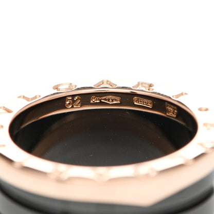 Bulgari 18K Rose Gold Black Ceramic B.Zero1 Four-Band Ring 52 6 4 of 6