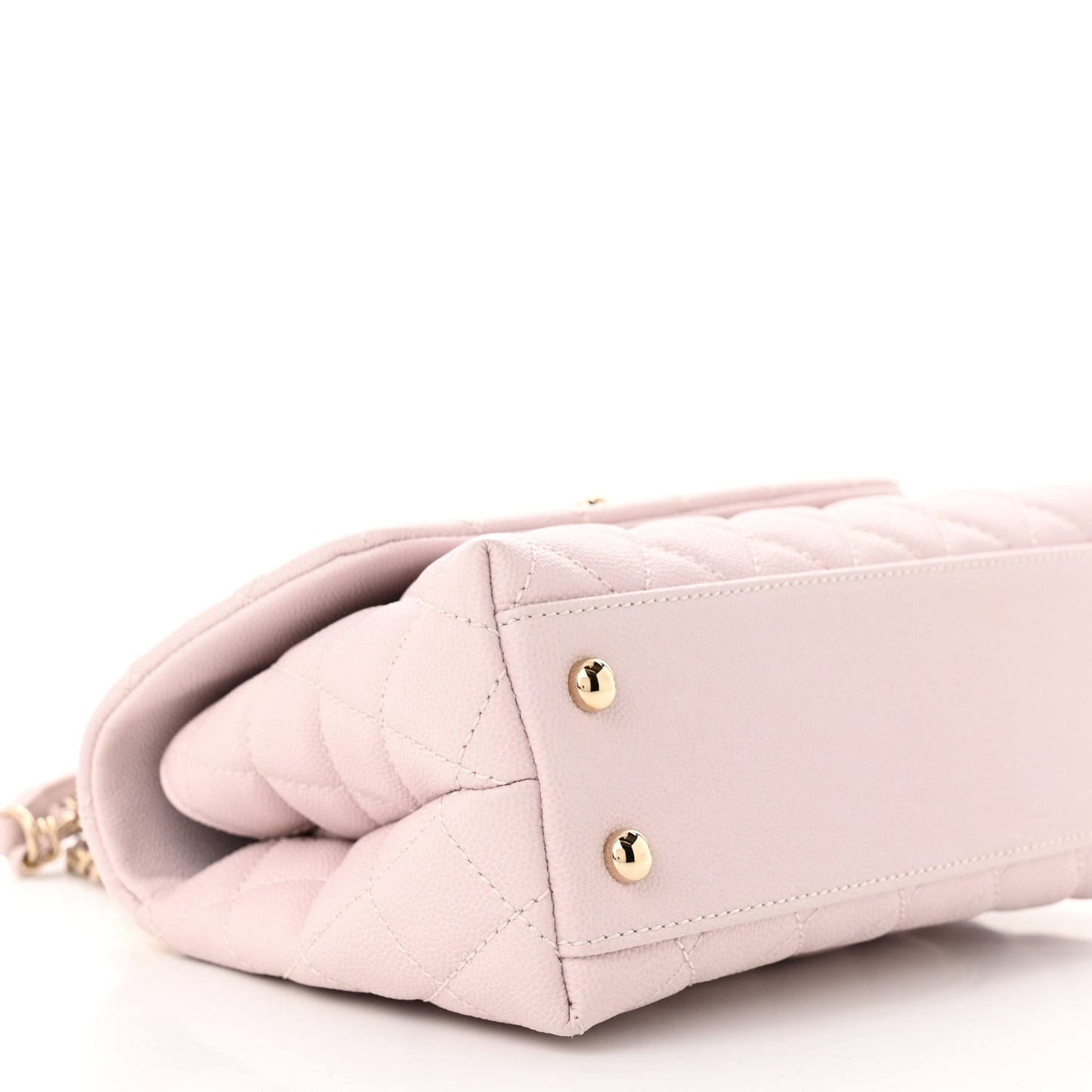 Caviar Quilted Mini Coco Handle Flap Light Pink