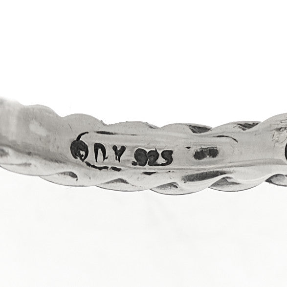 Sterling Silver 14K Yellow Gold Blue Topaz Metro Cable Ring 52 6